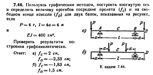 Задача 7.44. Пользуясь графическим методом, построить
