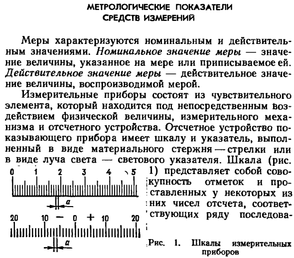 Метрологические показатели средств измерений