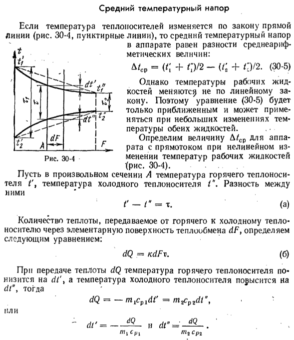 Средний температурный напор