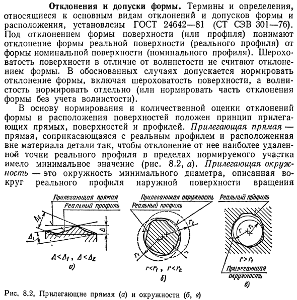 Отклонения и допуски формы