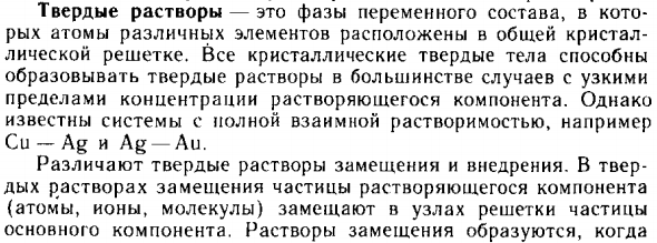 Твердые растворы