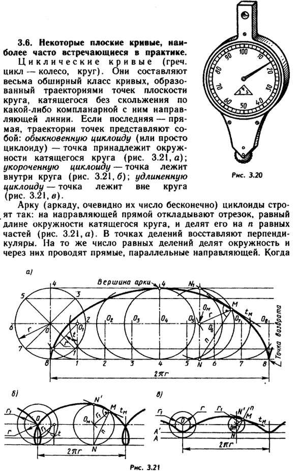 Некоторые плоские кривые, наиболее часто встречающиеся в практике