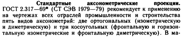 Стандартные аксонометрические проекции