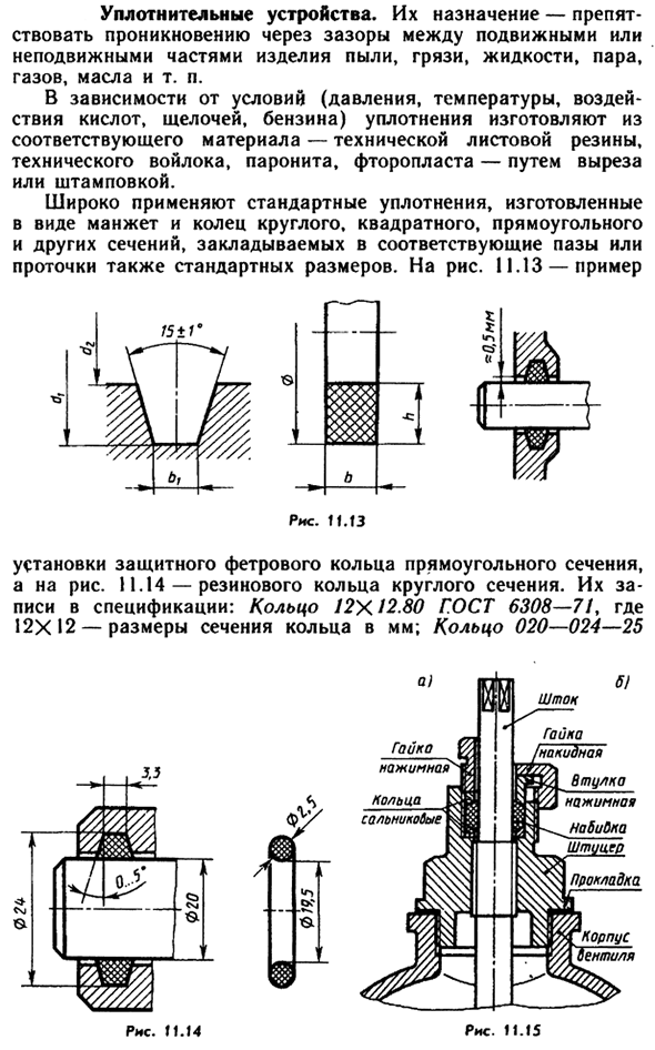 Уплотнительные устройства