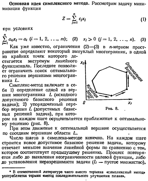 Основная идея симплексного метода