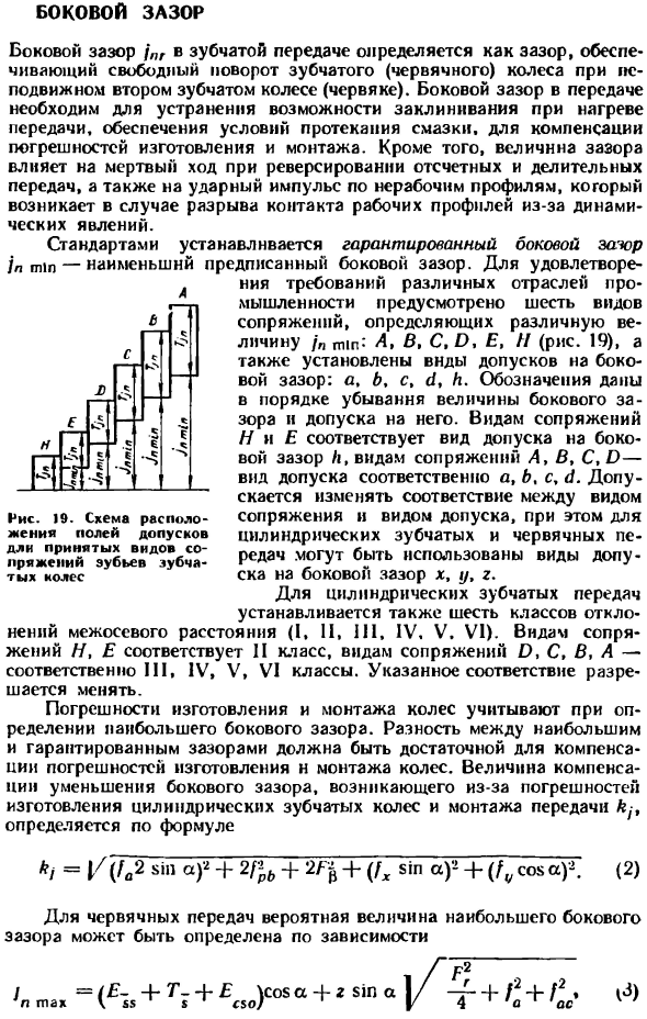 Боковой зазор