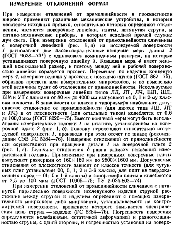 Измерение отклонений формы