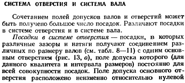 Система отверстия и система вала