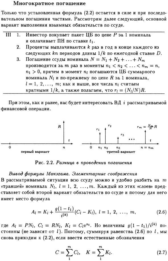 Многократное погашение