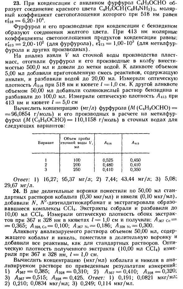 Задачи по методу абсорбционной спектроскопии