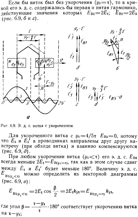 Обмотки машин переменного тока и наведение в них э. д. с.