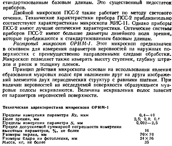 Приборы для измерения параметров шероховатости поверхности