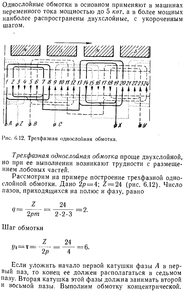 Обмотки машин переменного тока и наведение в них э. д. с.