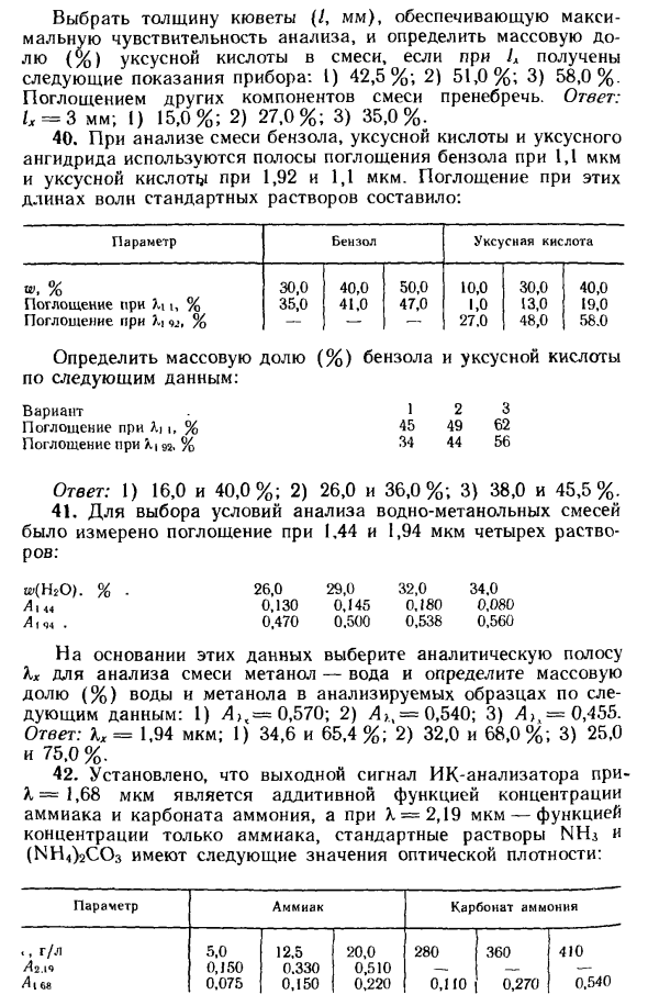 Задачи по методу абсорбционной спектроскопии