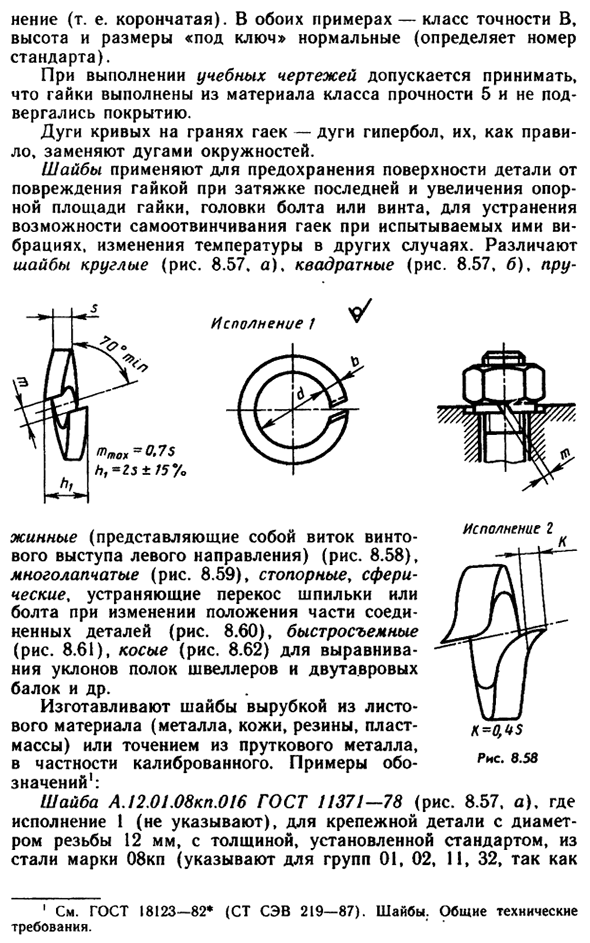 Стандартные крепежные детали с резьбой