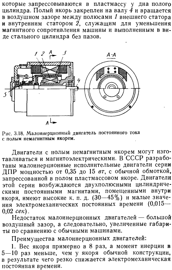 Исполнительные двигатели постоянного тока