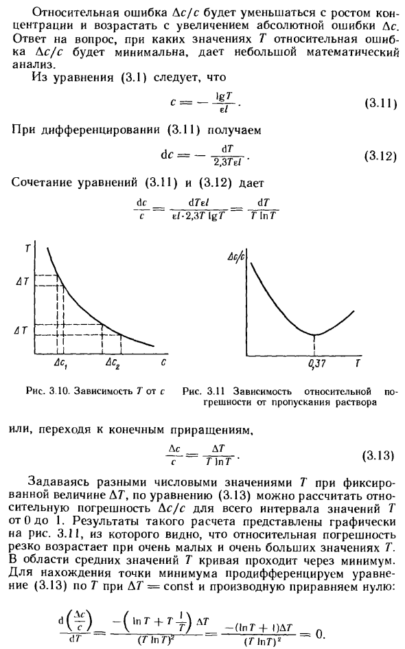 Оптимальные условия фотометрического определения