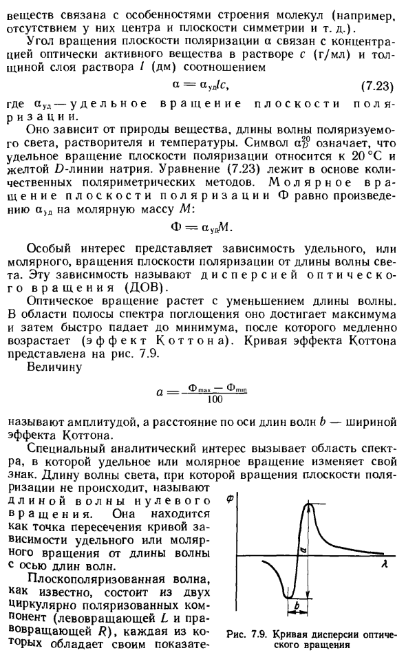 Вращение плоскости поляризации света