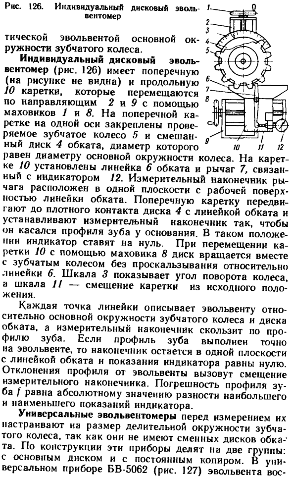 Методы и приборы для контроля профиля зубьев