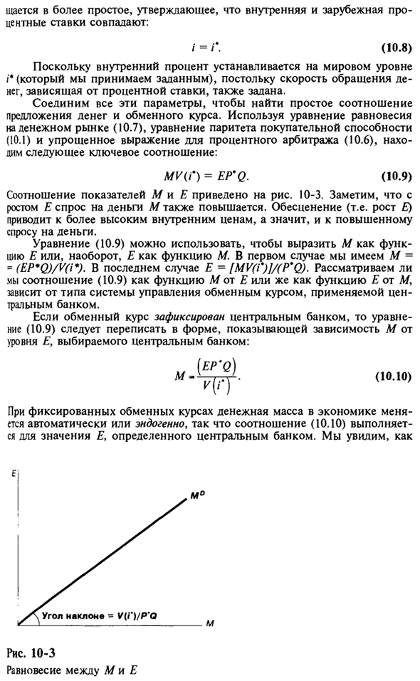 Общее равновесие цен, обменного курса и денег