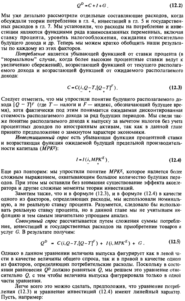 Совокупный спрос и мультипликатор Кейнса