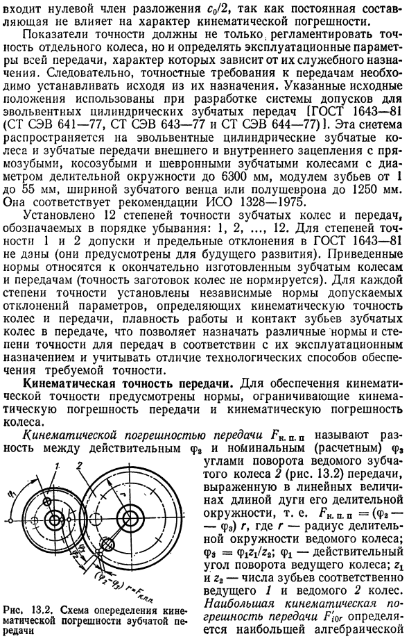 Система допусков для цилиндрических зубчатых передач