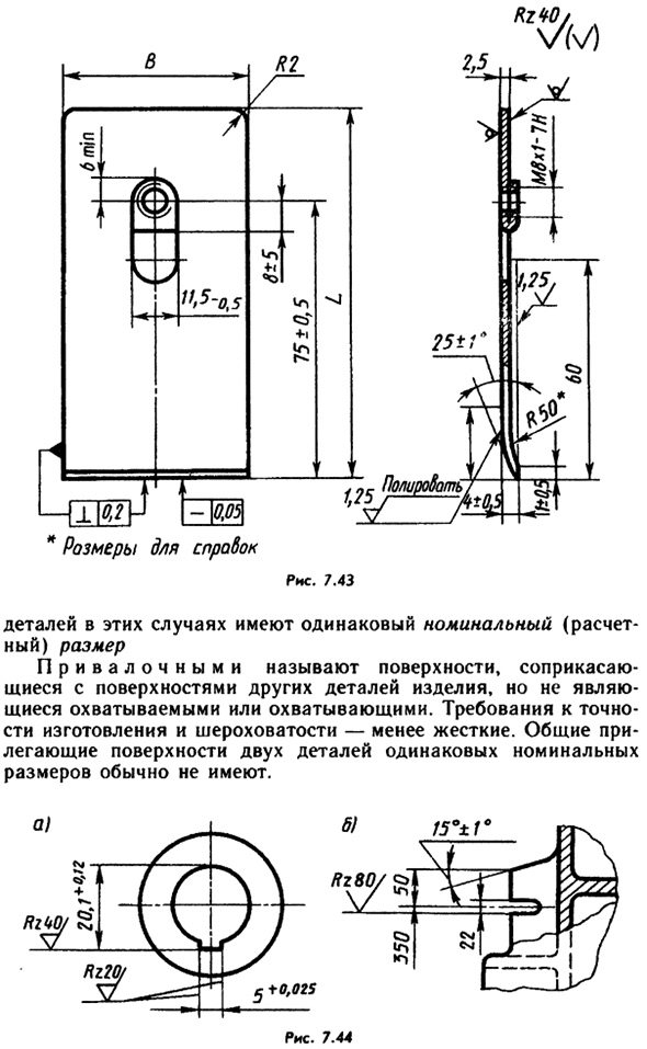 Задание размеров