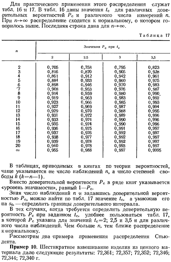 Оценка результатов при малом числе наблюдений и неизвестной дисперсии