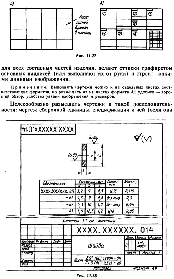 Последовательность этапов деталирования чертежа ВО