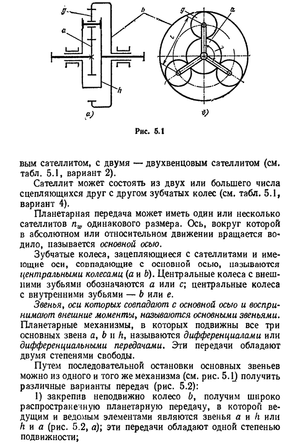 Основные сведения, определения, структура и классификация планетарных передач