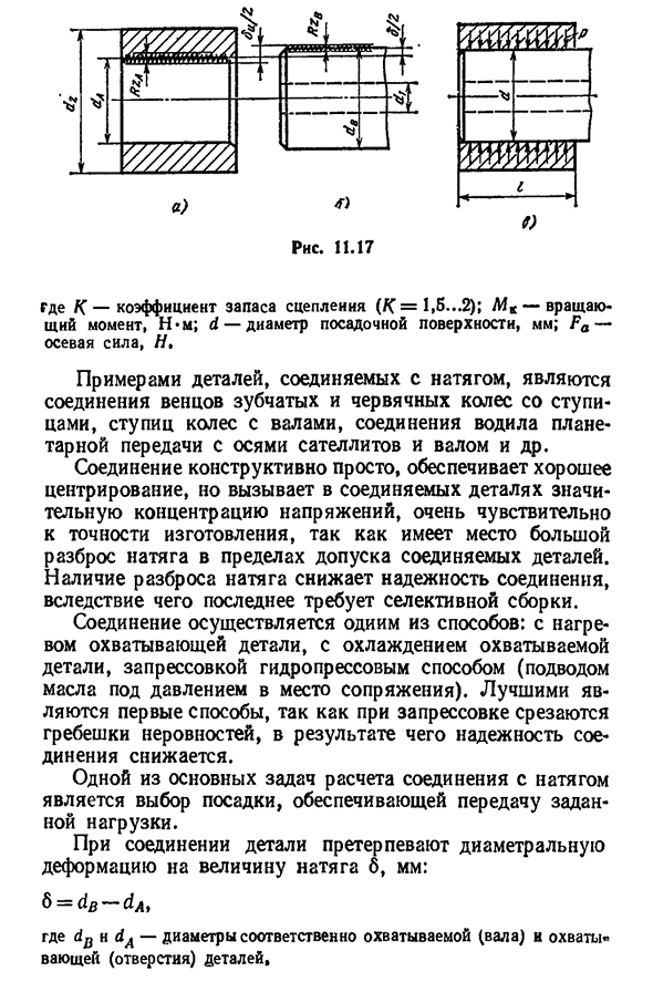 Соединение деталей с натягом