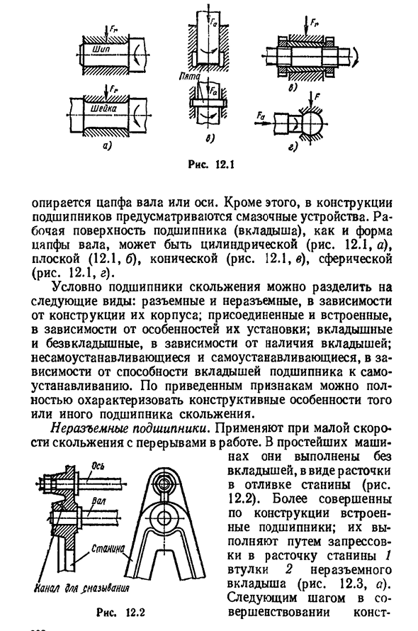 Подшипники скольжения. общие сведения и область применения