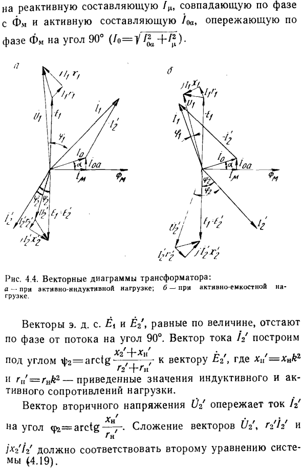 Векторные диаграммы трансформатора