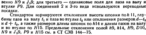 Взаимозаменяемость шпоночных соединений