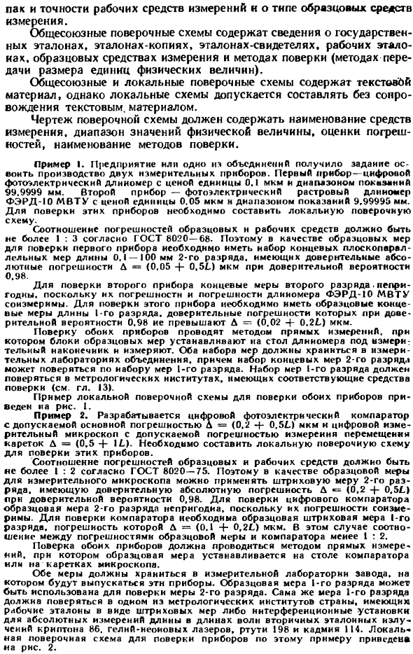 Составление поверочных схем