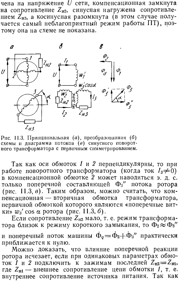 Симметрирование синусно-косинусного поворотного трансформатора