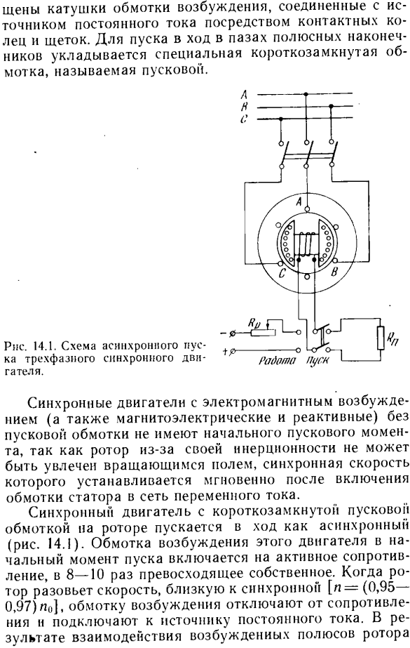 Синхронные двигатели с электромагнитным возбуждением