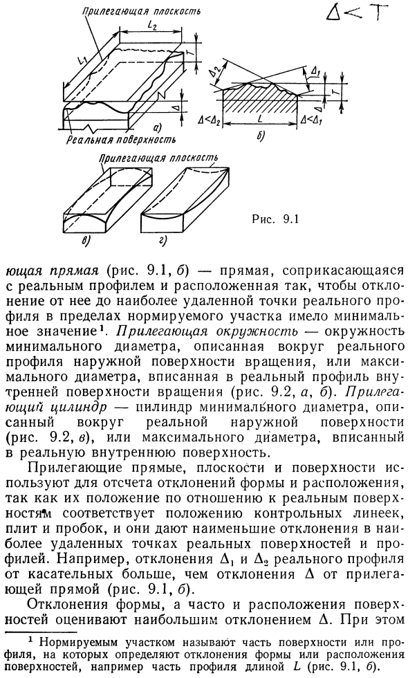 Отклонения формы и расположения поверхностей