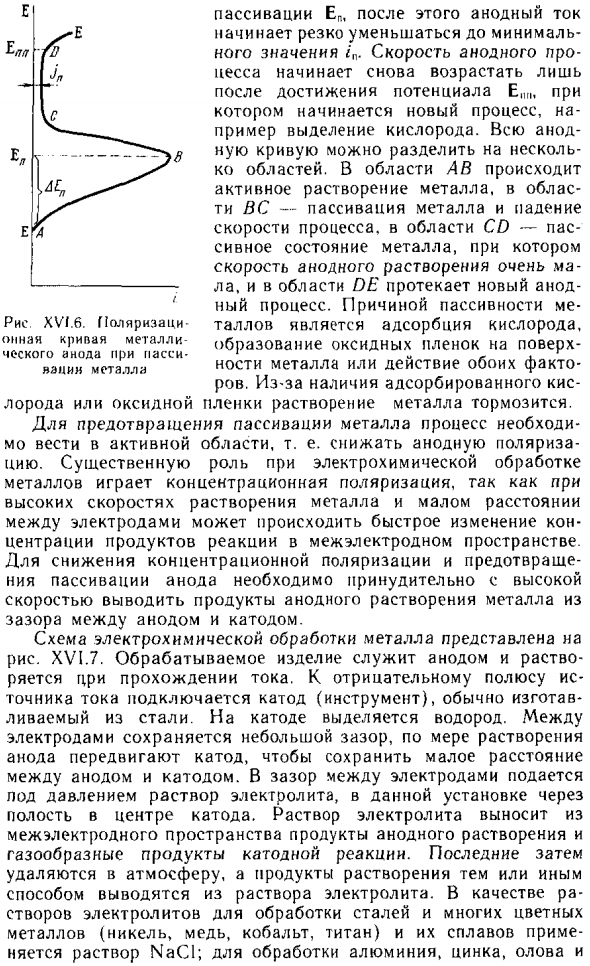 Электрохимическая размерная обработка металлов и сплавов