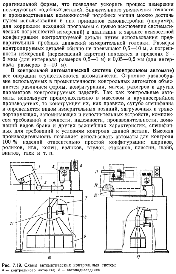 Контрольные полуавтоматические машины и автоматические системы