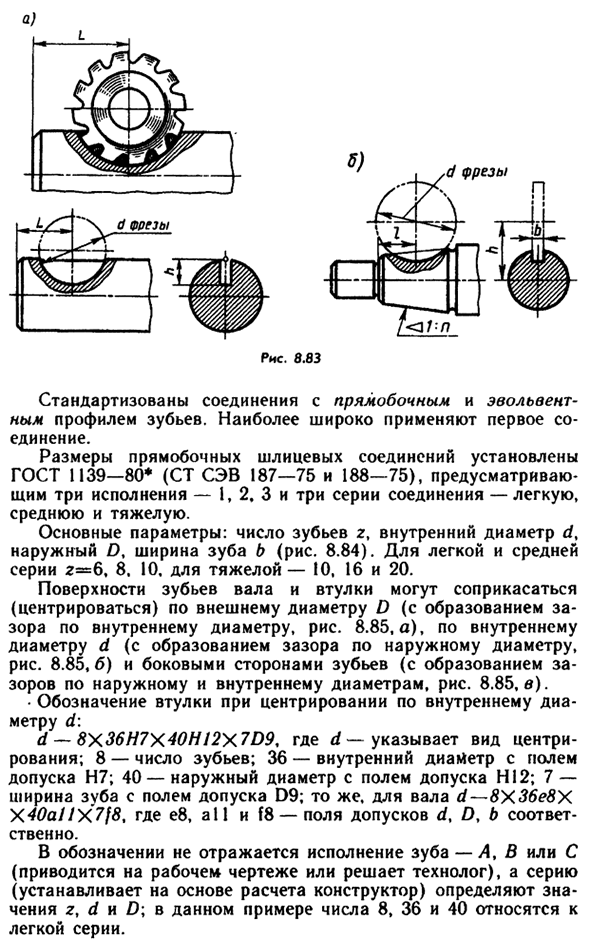 Шлицевые соединения