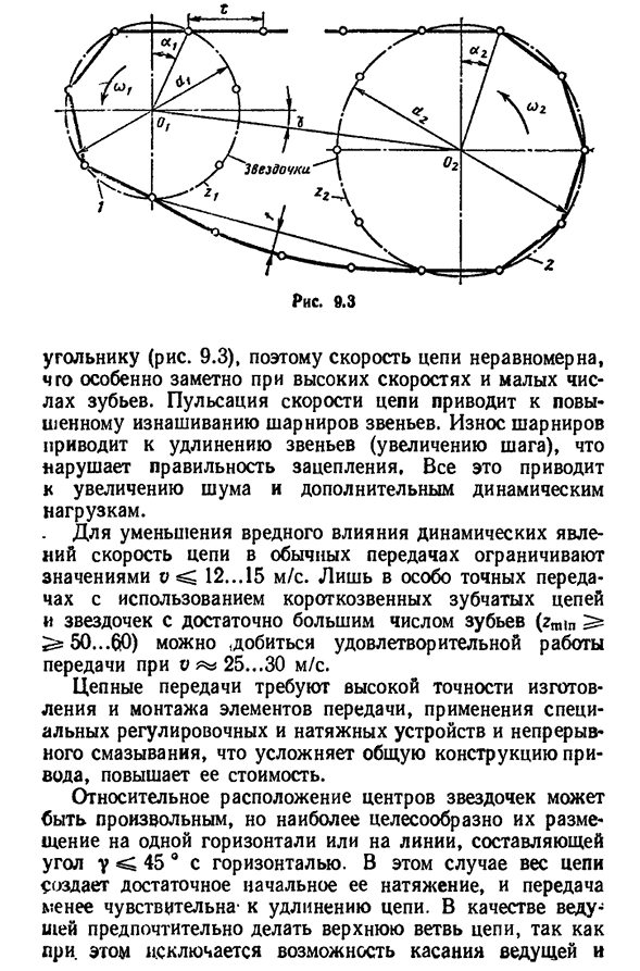 Цепные передачи. общие сведения