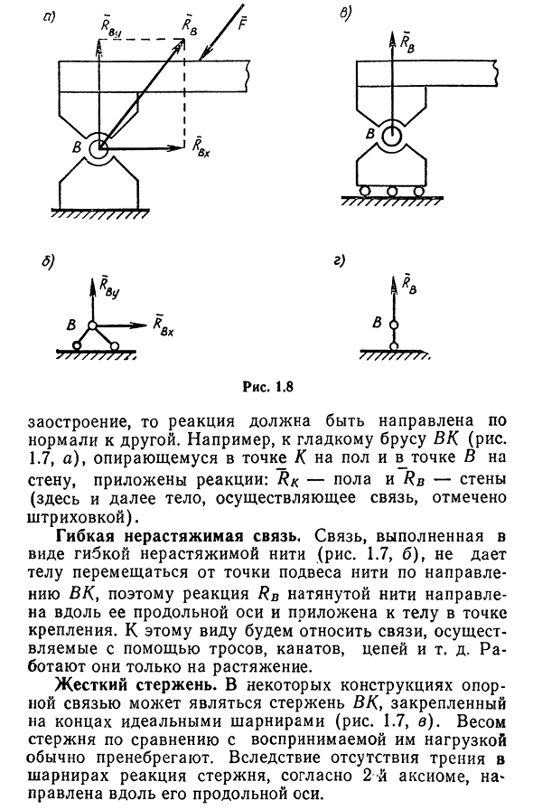 Виды связей и их реакции