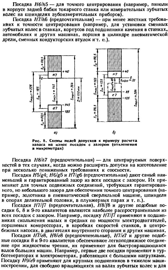 Методика расчета и выбора посадок