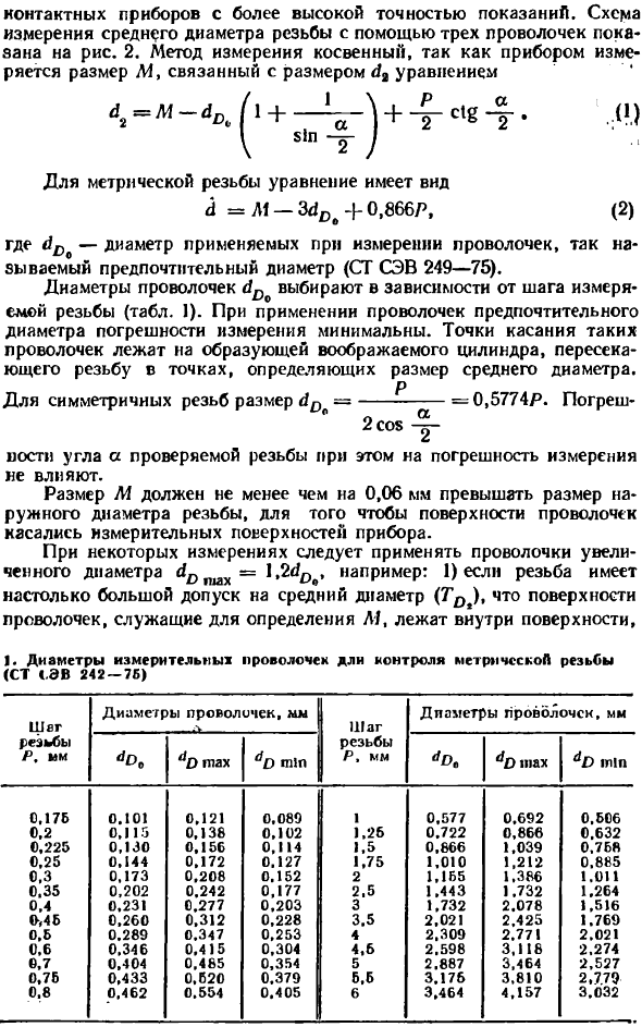 Дифференцированный контроль резьбы