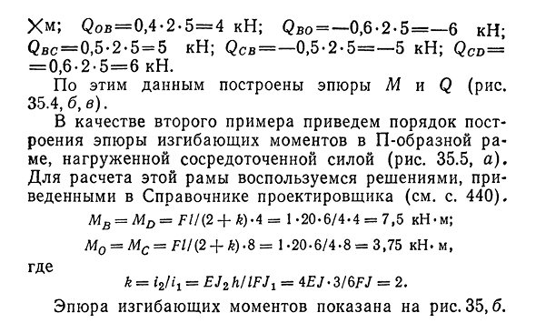 Расчет неразрезных балок и рам по таблицам