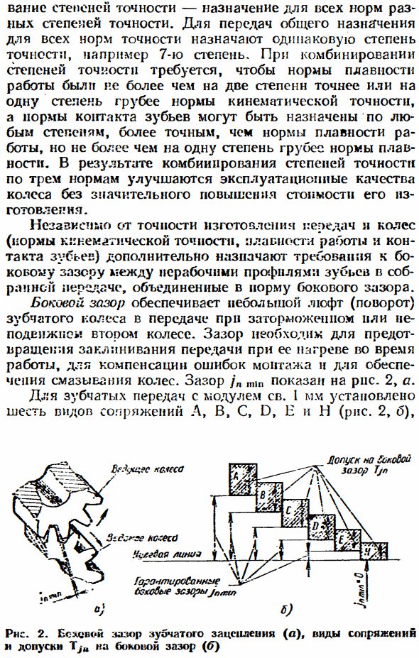 Степени точности цилиндрических зубчатых колес