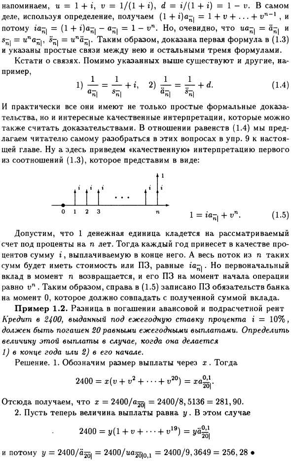 Основные варианты стоимости ППП. Два типа ренты