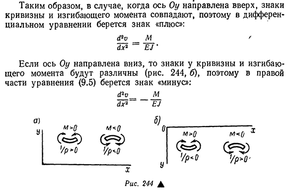 Дифференциальные уравнения оси изогнутого бруса