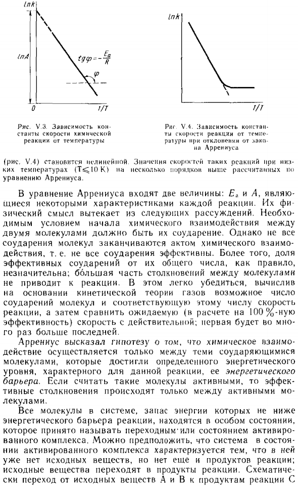 Уравнение Аррениуса. Энергия активации химической реакции